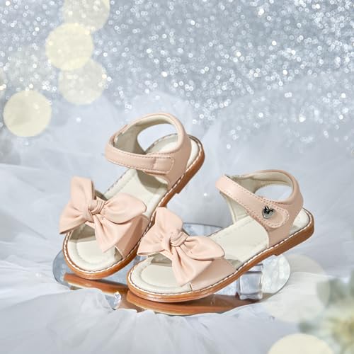 Image of ESTINE Toddler /Little Kid Girls Bow Open Toe Flat Evening Dress Sandals