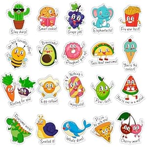 800PCS Punny Teacher Sticker for Student, D-FantiX Motivational Reward Stickers for Kids Classroom, Must Have Essentials for Teachers Elementary, Positive Encouragement Stickers Home School Supplies