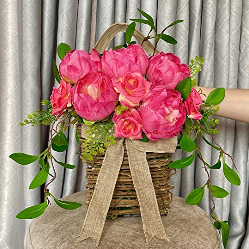 Nelton Pink Peony Spring/Summer Wreaths For Front Door (Nt-W01) #TOP1