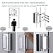 Home Security Door Lock:Child Proof Lock Come with Stainless Steel Screws,Door Latch only for Inward Swinging Doors, Double Door Security Protection for Your Home