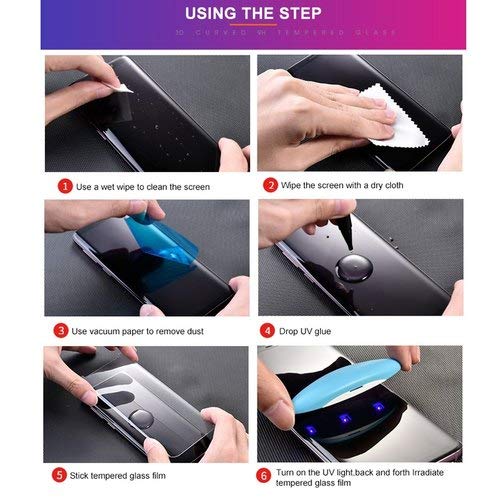 Image of UV Tempered Glass Screen Protector For Samsung Galaxy S20 Ultra | Full Edge-to-Edge Curved | Free Installation Kit Transparent