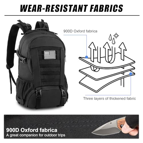 Image of Tactical Backpack for Men Molle Military Rucksack Pack Waterproof Daypack