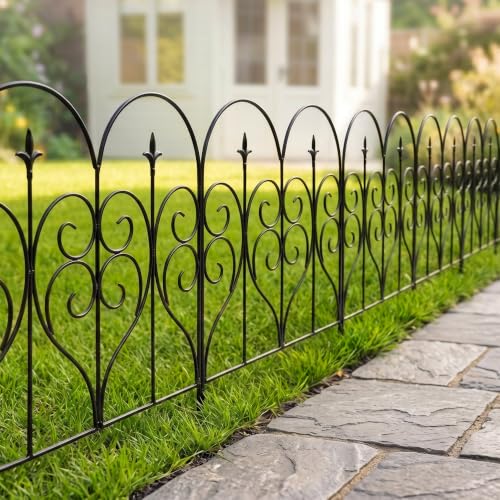 Thealyn Dekorativer Metallzaun für Garten, Hundebarriere