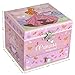 SONGMICS Kid’s Musical Jewelry Box with Ballerina, Elegant Princess and Butterfly Design, 4.7