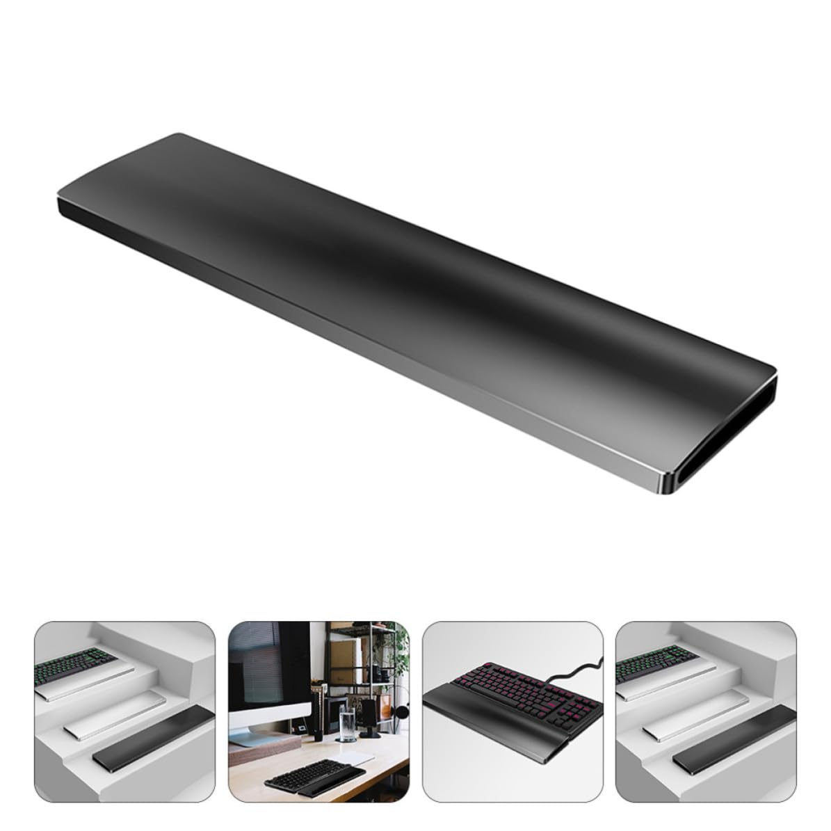 Ergonomische Handgelenkauflage aus Aluminiumlegierung für 104 Tasten Mechanische Tastatur mit Glatter Oberfläche und Speziellem Design für Büro und Gaming