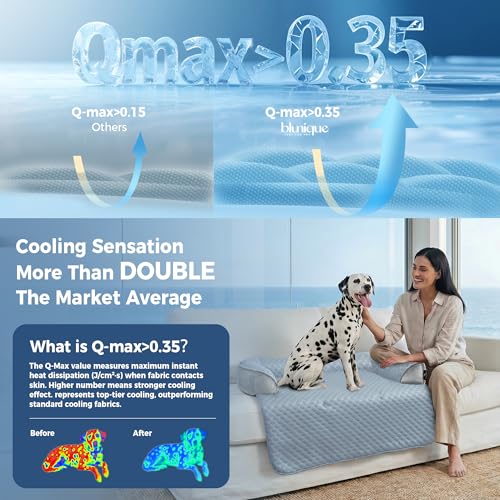 Image of XLarge Dog Cooling Bed for Sofa, 45x37 Inch Pets Couch Cover Mat