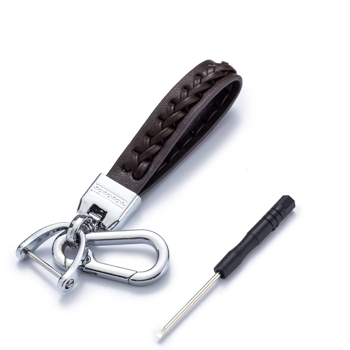 CynureUniversal Men & Women PU Leather Keychain Accessories Metal Car Key Chain Ring