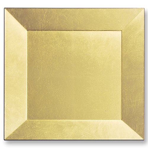 Plato cuadrado cargador oro 32x32x2 cm miniatura 1