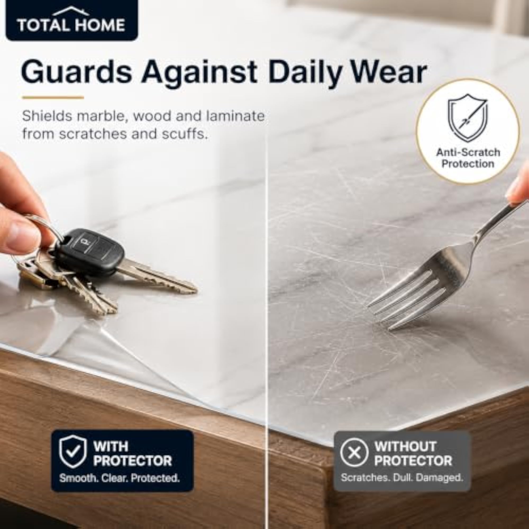 Table Protector Film, Self Adhesive Vinyl for Furniture