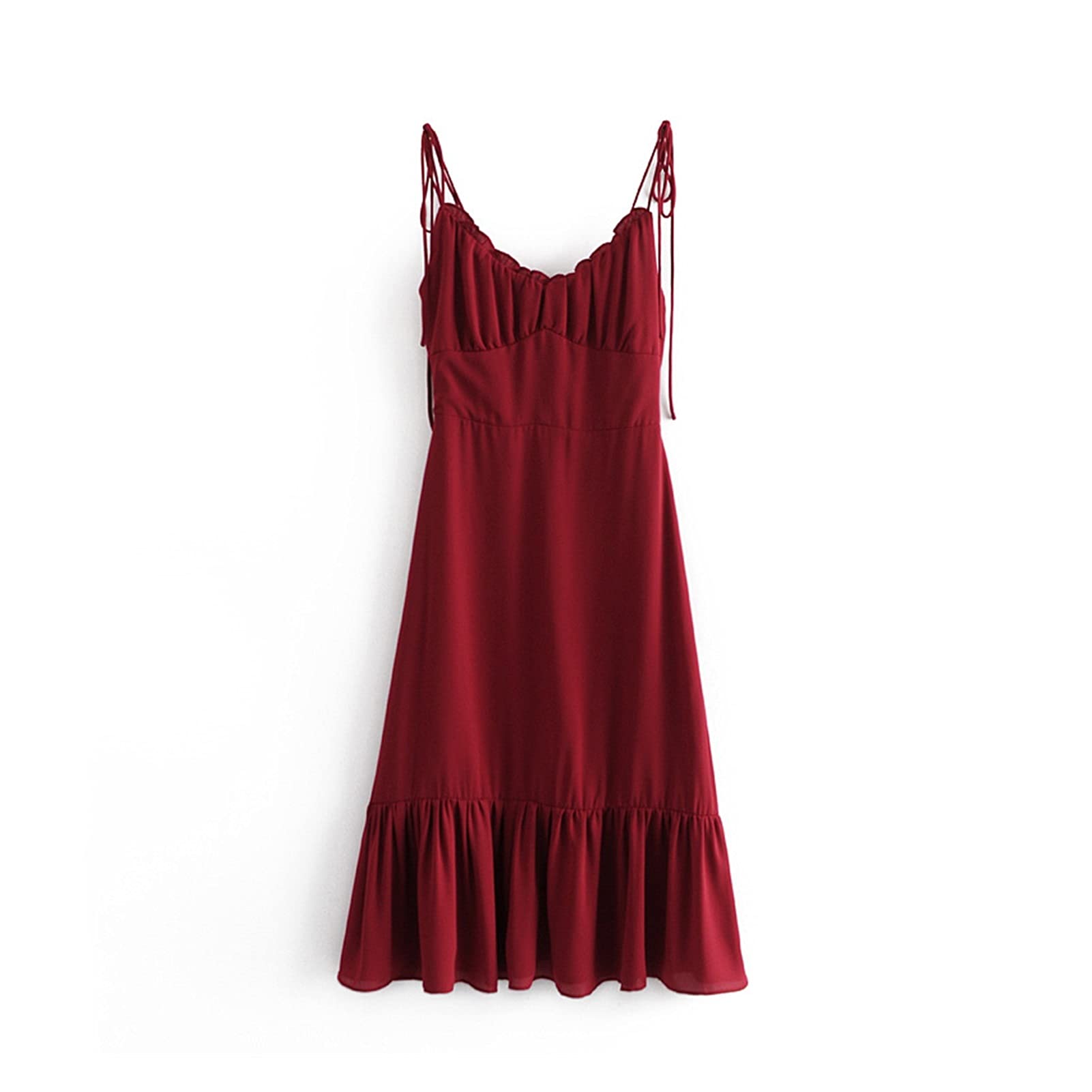 Vrouwen Jurken Zomer,Dames Zomer Elegante Jurken Groen Effen Kleur V-Hals Slanke Tuniek Gordel Lange Swing Geplooide Jurk Dames Korte Mouw Sexy Charme Jurk Voor Feestavond Cocktail Strand,M
