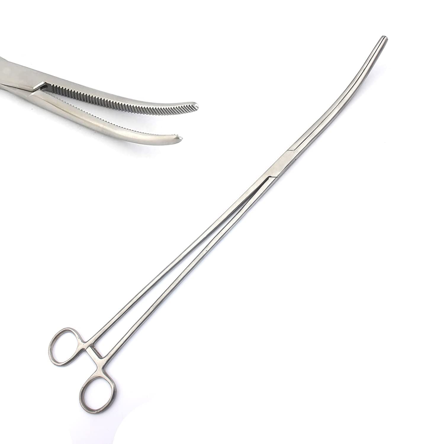 DDP New Fishing 18" Curved HEMOSTAT Forceps Locking Clamps - Stainless Steel