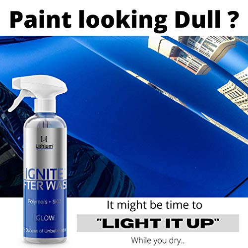 Lithium Auto Elixirs Ignite After Wash - Waterless Car Wash Exterior Care Products - Streak-Free Si02 paint and Glass protectant with Hydrophobic Ceramic Ingredients - Conditions and Shines Surfaces - Image 6