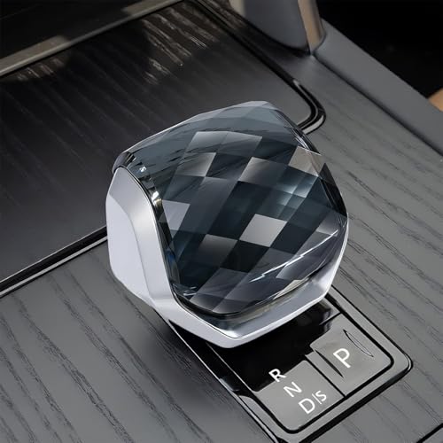 Wuchurth Crystal Gear Shift Knob Trim Cover Fit for Land Rover Range Rover Sport Evoque Velar Discovery 5 Jaguar F-Pace E-Pace Accessories 2023 2024 2025 (Black)