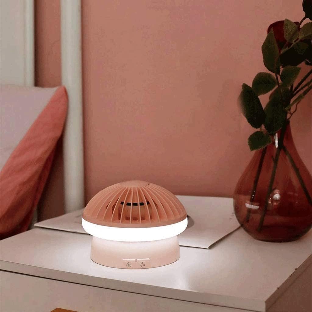 Portable Mini Fan, Handheld Foldable Fan USB Rechargeable Personal Fan with LED Nightlight, for Office Camping Travel (Color : White)