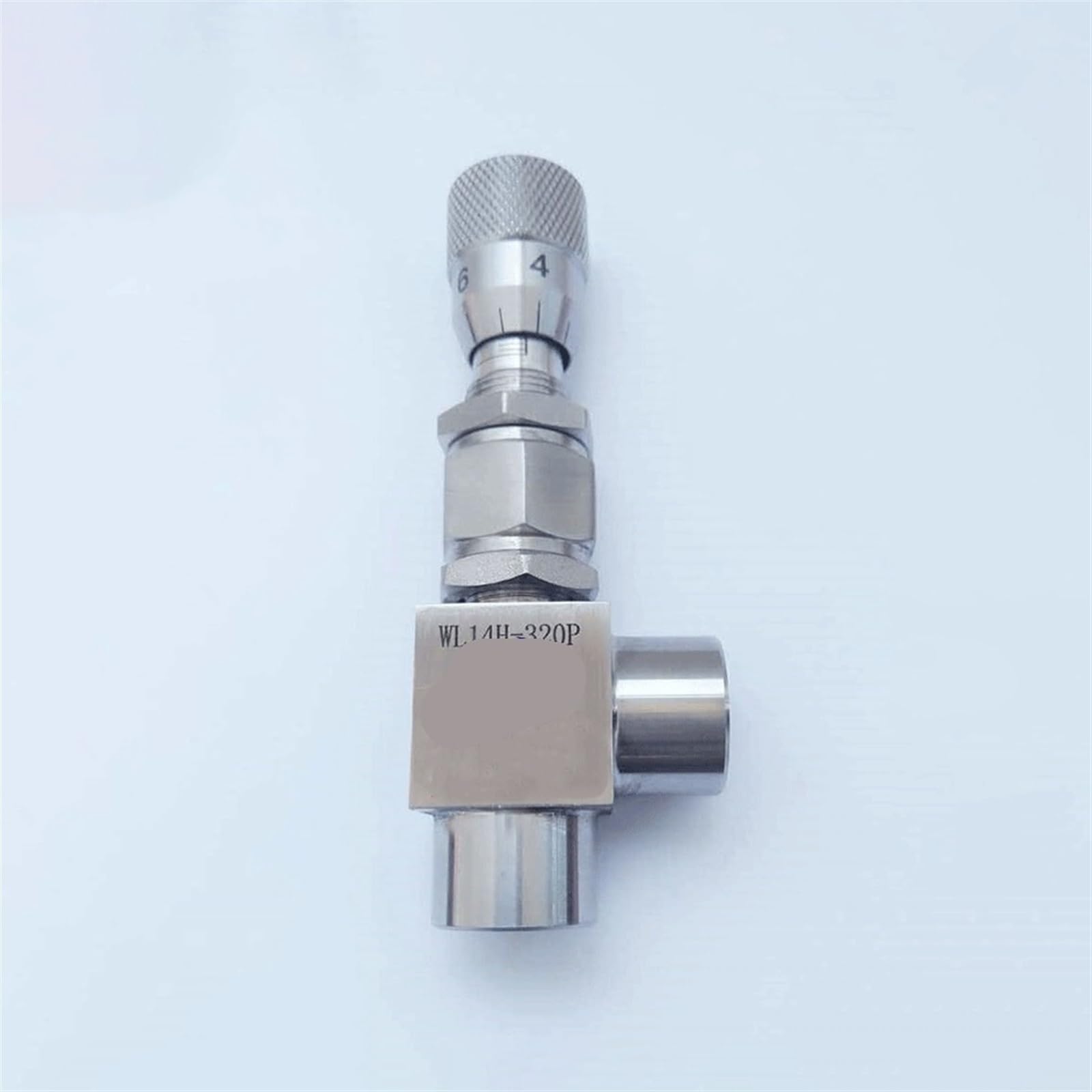 1/8 1/4 3/8 1/2 Pollici Gomito Paratia 304 Acciaio Inox Valvola A Spillo Angolo Di Intercettazione Regolazione Del Flusso Misurazione 1 Pz(1/4",NPT)