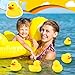 DEEKIN 5 Pcs Yellow Rubber Ducks No Hole Waterproof Duck Bath Pool Toy with Sealed Plug Without Hole Bathtub Floating Toy for Birthday Party Decoration Gift in Bulk (5 Inch)
