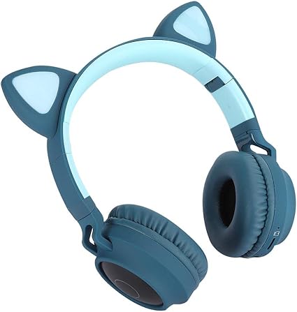 Amazon Co Jp ワイヤレス猫耳ヘッドホン 良いステレオ効果音かわいいステレオイヤホンファッショナブルな形状安定した信号伝送屋外用屋内用 青 家電 カメラ