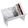 MyGift Shabby Whitewashed Wood Bookcase with Tilted Design Decorative Storage Organizer Display Bookshelf