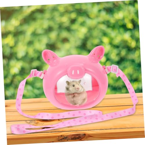 Cage portable pour hamster légère et ventilée - Boîte de transport rose VICASKY