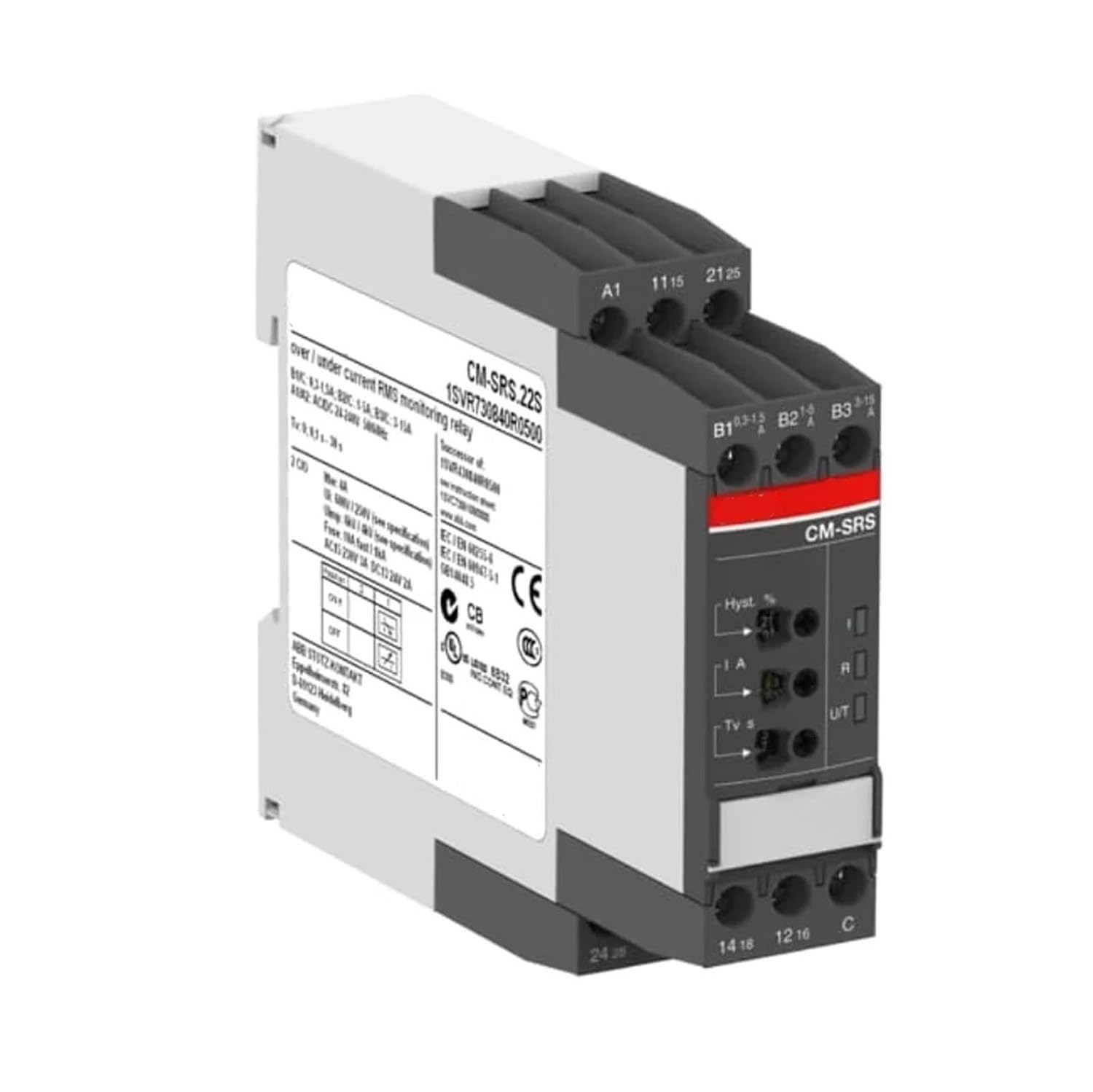 Relay CM-SRS.12S 1c/o 0.3-15A 220-240VAC Product ID: 1SVR730841R1300