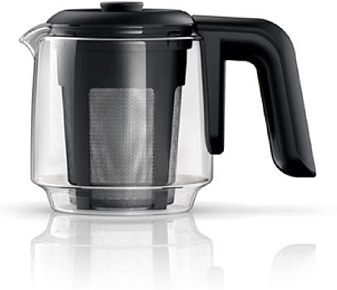 Philips Daily Collection Çay Makinesi - Otomatik Sıcak Tutma, 1.9L Su Isıtıcısı, 0.9L Cam Demlik, Hızlı Kaynatma 1700W, Kireç Filtresi, Kolay Dökme İçin Kablosuz Taban (HD7301/00)