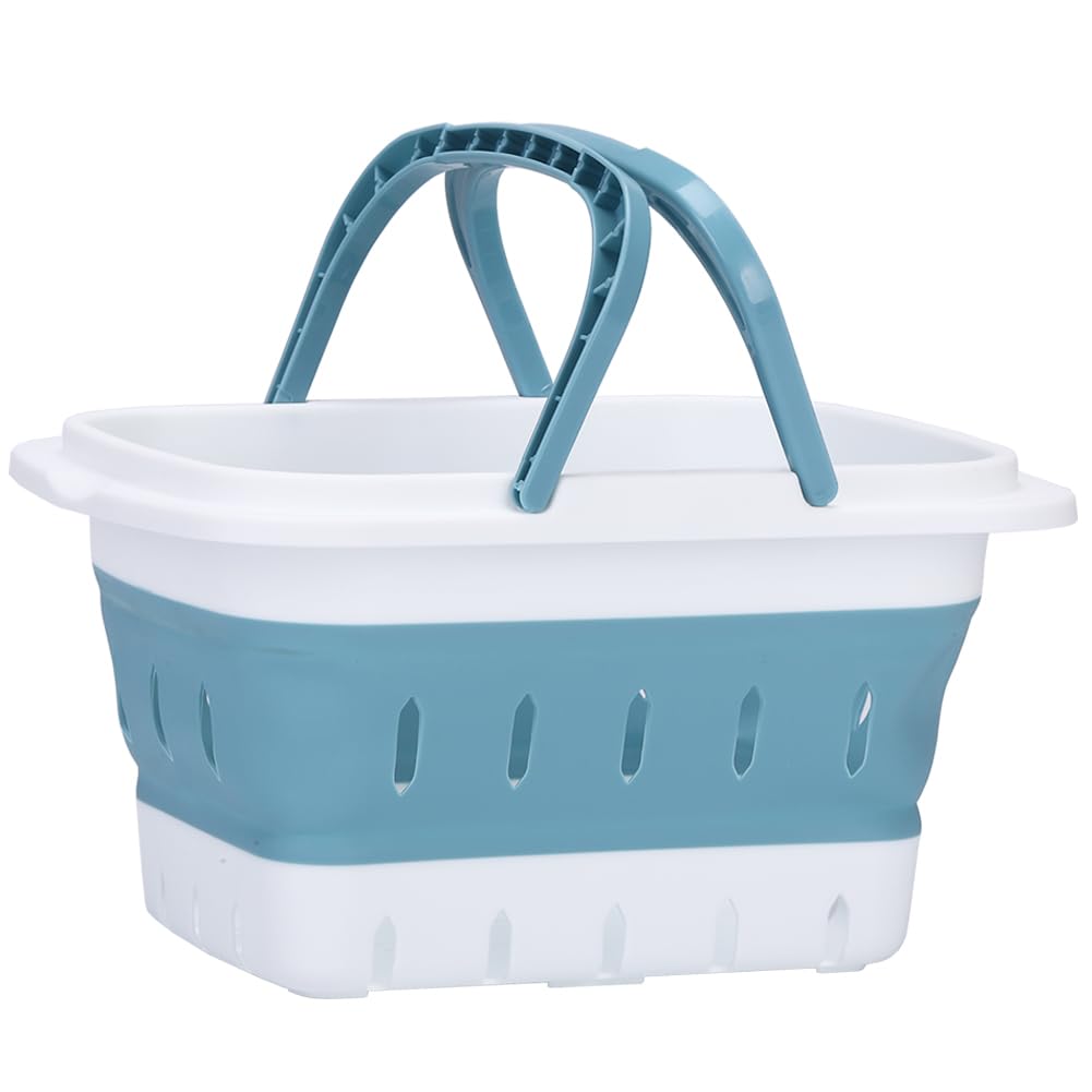 Portable Shower Caddy Bathroom Tote Collapsible Shower Basket with Handles Multipurpose Caddy for Cleaning Supplies Shower Gym Camper