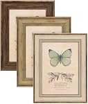 XUANLUO paquet de 3 5x7 Ensembles de cadres d'images rustiques de ferme de pouce HD couvercle en plastique pour support mural ou écran de table (multicolore, 5x7-3pcs)