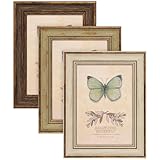 XUANLUO 3 Pack Farmhouse Rustic Picture Frame Sets Distressed Farmhouse Frame for Wall Mount or Tabletop Display. (5x7 (3pc))