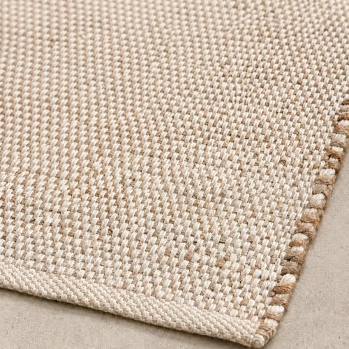 Jute Cotton Hand Woven Area Rug (8' x 10' Natural)