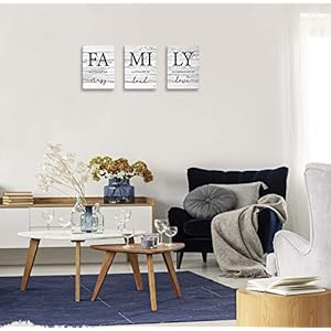 JLXART Family Wall Decor, Rustic Farmhouse Decor for The Home Art, Inspirational Canvas Print Framed, 3 panels Each Size 12x16inch JLXART Family Wall Decor Rustic Farmhouse Decor for The Home Art Inspirational Canvas Print Framed 3 panels Each Size 12x16inch