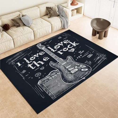 Tappeti Per Chitarra Per Chitarra Per Area Tappeto Area Non Slittabile In Lavatrice Non Vasca Da Bagno Tappeto A Pila Corta Per Soggiorno Sala Da Pranzo Camera Da Pranzo Ufficio E Vivaio,