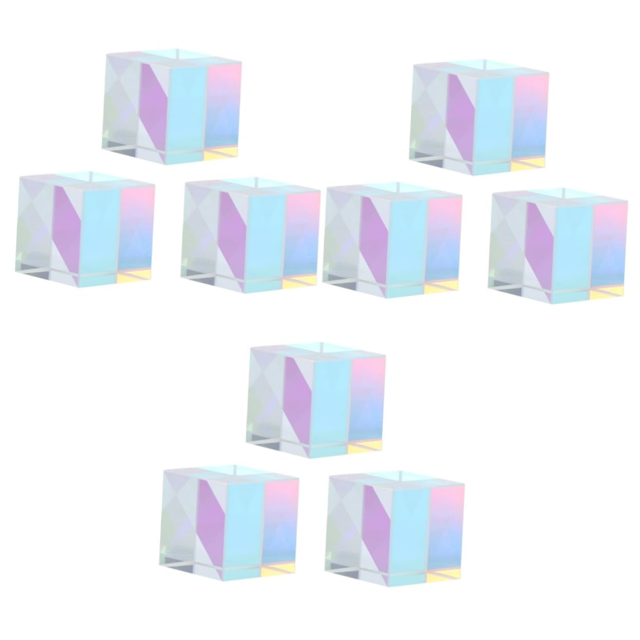 CIYODO 3sets Physics Teaching Aid Glass Prism RGB Dispersion X- for School Science Projects 3pcs*3