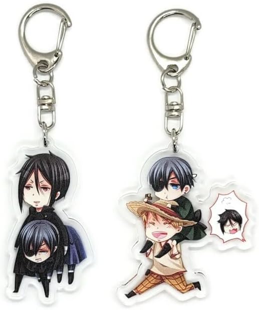 Inc. - Set of 2 Black Butler Kuroshitsuji Acrylic Keychain Ciel Phantomhive, Sebastian Michaelis v2