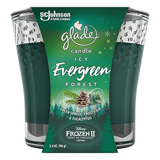 Glade Candle Jar, Air Freshener, Icy Evergreen Forest, 3.4 Oz