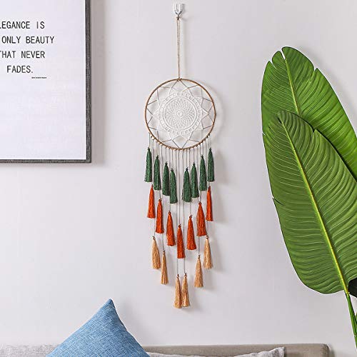 Hwceo Dream Catcher For Teen Girls Room,Decoration Baby Boy Bedroom,Wall Art Decor Hanging Cute Bohemian Native American Sunflower Themed Vintage Rustic Rainbow Dreamcatcher Kit For Baby Shower,Yellow #TOP1
