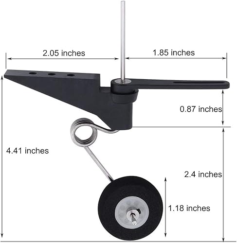 Miniatura 4 de AONTOKY Piezas de avión RC de la asamblea de la rueda de cola para 50cc-120cc Nitro Electric Plane Pilot Pieza de repuesto