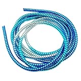 Cable Protector Data Cable Mobile Phone Cables Charging Data Line Gradient Color Wire Cord Protector 1.4M(blue silver)