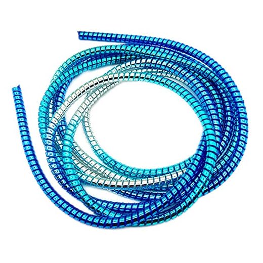 Cable Protector Data Cable Mobile Phone Cables Charging Data Line Gradient Color Wire Cord Protector 1.4M(blue silver)