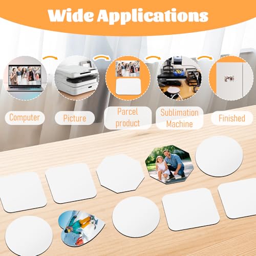 50 Imánes sublimación blancos para manualidades miniatura 4