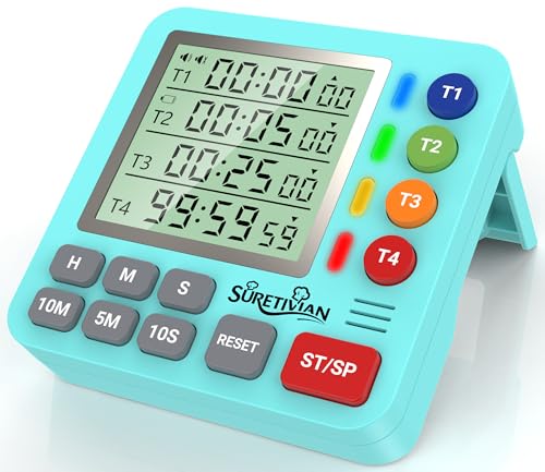 Digital Kitchen Timer with Loud Alarm (Mint Green)