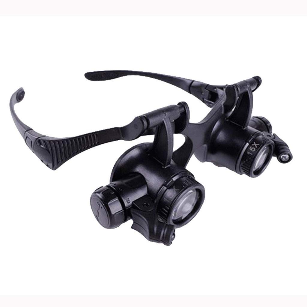 Lupenbrille Lupenbrille mit Licht Stirnband Lupe mit Beleuchtet für Juwelier Reparatur Uhr Stern des Lichts