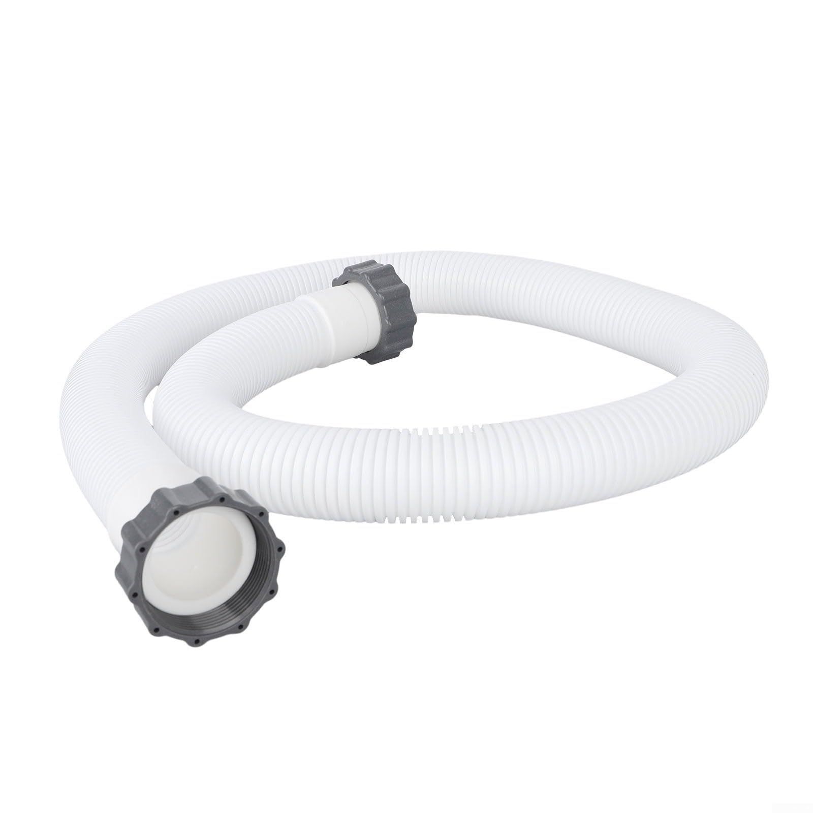 Tubo flessibile per piscina compatibile con Intex, 3,8 cm x 159 cm, per modelli di pompa di ricambio 29060E, include dadi a vite, facile da installare