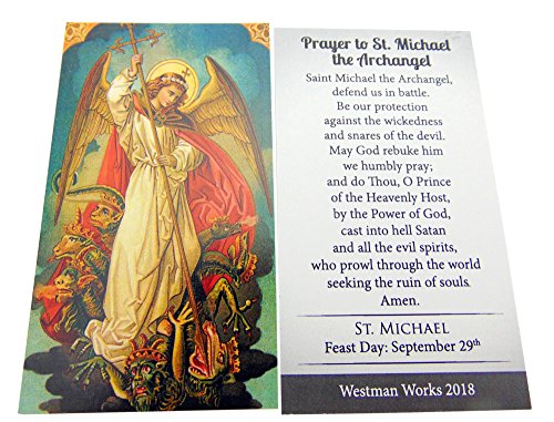 Westmon Works St Michael Pewter Medal One Inch Saint Pendant on a Stainless Steel Chain Boxed Gift Set4