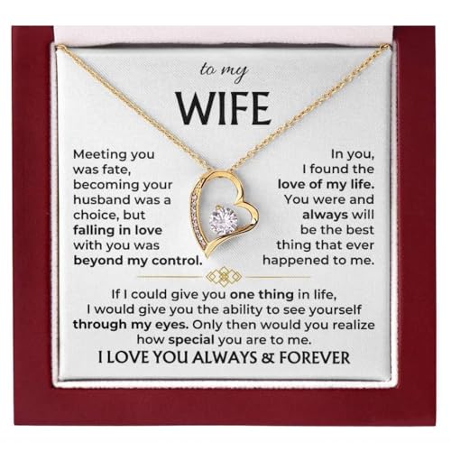 To My Wife Necklace From Husband, Gift For Her, Necklace For Wife From Husband, Romantic To My Soulmate Necklace For Women, Christmas Anniversary Birthday Valentine