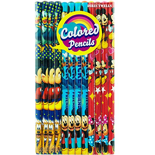 Disney Mickey Mouse and Friends 12 Colored Pencils Pack