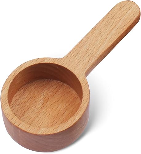 Cuchara de café de madera, cuchara de café medida para granos de café, granos enteros molidos o té, utensilios de cocina para el hogar (3.8