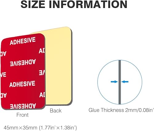 Miniatura 2 de Juego de 8 almohadillas adhesivas adhesivas 3M, para GoPro Curved Flat Helmet Base, kit de repuesto de cintas adhesivas de doble cara para GoPro