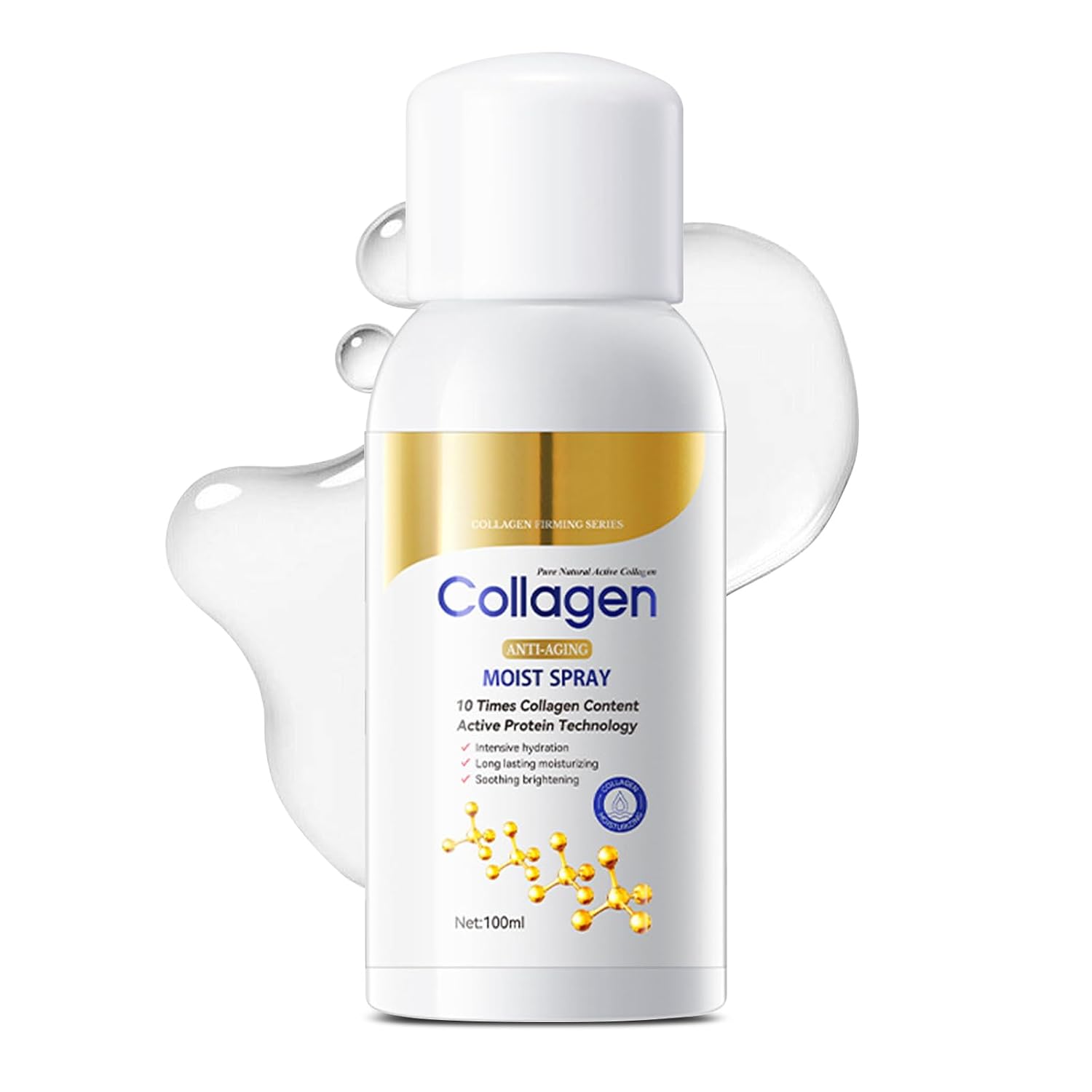 Vincofoo Firming Collagen Spray, Plumping and Firming Care for Body and Face,Anti Hydrating Moisturizer Mist Fast-Absorbing Skin for Body, Arms, Legs