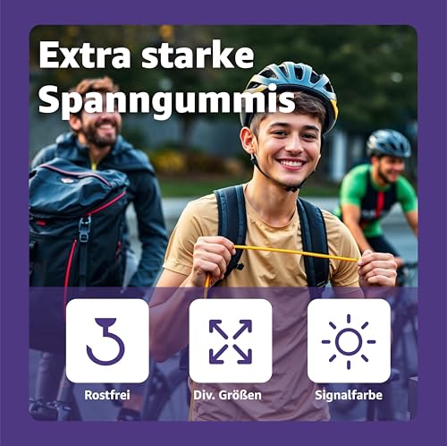 10x Allzweck Expander Mit Haken & Extra Starke Gepäckspanner Set für Camping & Auto & Fahrrad - Spanngurte & Spanngummi - Autozubehör