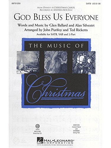 Partition SATB God Bless Us Everyone Andrea Bocelli avec piano